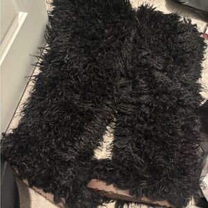 Black Furry knee high boots